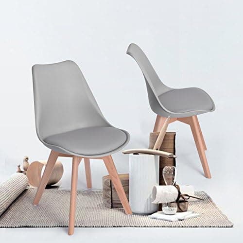 H.J WeDoo Skandinavisches Esszimmer Esstisch Set mit 4 Stühlen Eiscreme-Grün 100cm