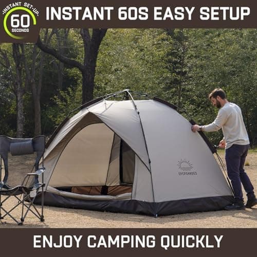 Camping 2 Mann Wasserdichtes Pop Up Zelt 2 Personen Trekking & Festival Igluzelt Sekundenzelt 230x170x135cm Perfekter Wi