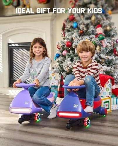FanttikRide N7 Pro Kinder Elektroauto - Elektrisches Rutschauto für 3-7Jährige - Bluetooth, Pedal, Typ-C Aufladung, Leuc
