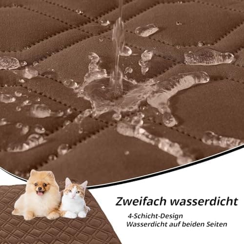 Homaxy Hundedecke Wasserdicht für Outdoor-Use, Weich und Wendig, ideal für Sofa, Couch und Bett (130x100cm, Grau+Dunkelg