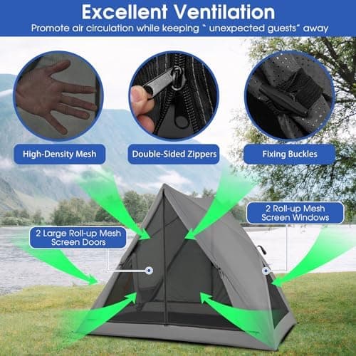 HOMASIS Wasserdichtes Campingzelt für 2–3 Personen
| HOMASIS Pop up Zelt mit Regendach für die Familie
| HOMASIS 360° e