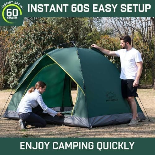 Camping 2 Mann Wasserdichtes Pop Up Zelt 2 Personen Trekking & Festival Igluzelt Sekundenzelt 230x170x135cm Perfekter Wi