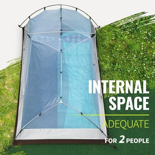 Forceatt 2-3 Personen Zelt, Wasserdicht & Winddicht, 2-Door Ultraleichte Rucksack Zelt für Camping und Outdooraktivitäte