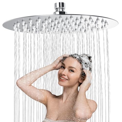 Regendusche 304 Edelstahl Duschkopf Wassersparend mit 90 Anti Kalk Düsen (Square 8 Zoll)  
Wassersparend Regenduschkopf