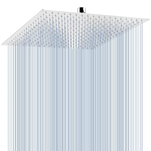 Großer Regenbrause Voolan Quadrat Hochdruck Duschkopf 304 Edelstahl, komfortables Duscherlebnis bei niedrigem Wasserdruc