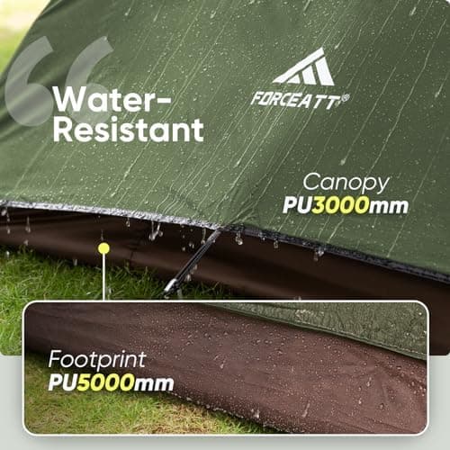 Forceatt 2-4 Personen Zelt Wasserldicht 3-4 Saison Ultraleicht Mit Kleinem Packmaß Für Trekking Outdoor Festival Soforti