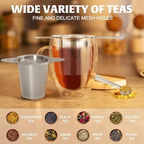 Teesieb für losen Tee 2 Stück Edelstahl 304 Spülmaschinenfest
| Rostfreies Teesieb 2 Stück Edelstahl 304 Teefilter
| Te