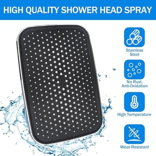 Regendusche Duschkopf 14 Zoll, Wassersparend und Selbstreinigend für Badeler, 360° Verstellbar, Idealer Bademeister-Kopf