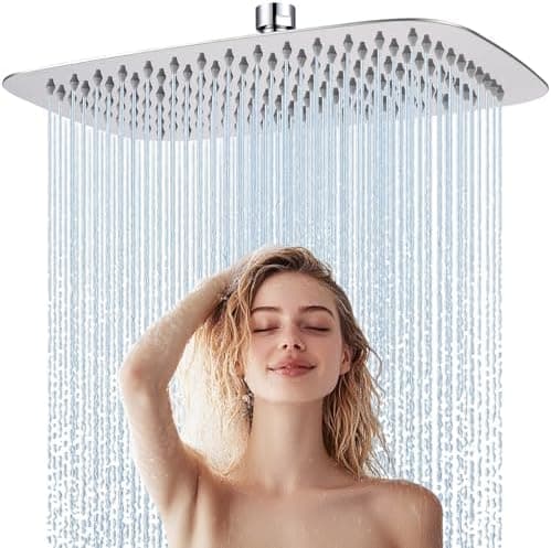 Edelstahl Regendusche Duschkopf Anti-Kalk-Düsen
| Anti-Kalk-Düsen Regendusche Duschkopf Edelstahl
| 40 x 25 cm Edelstah