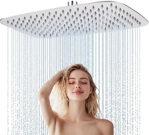 Edelstahl Regendusche Duschkopf Anti-Kalk-Düsen
| Anti-Kalk-Düsen Regendusche Duschkopf Edelstahl
| 40 x 25 cm Edelstah