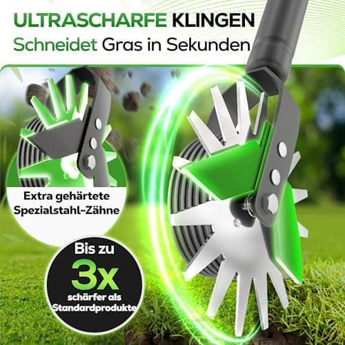 Profi Rasenkantenschneider mit höhenverstellbarem, ergonomischen Stiel | Kantenschneider für Gärten & Parks & perfektes