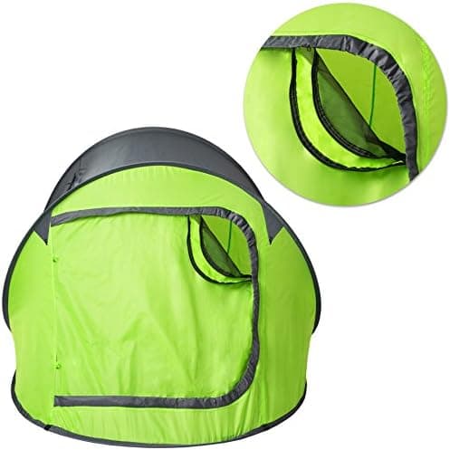 tectake® Wasserdichtes Pop Up Zelt für 2 Personen - kleines Packmaß - als Angelzelt und Windschutz am Strand