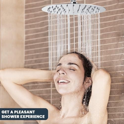 Regendusche 304 Edelstahl Duschkopf Wassersparend mit 90 Anti Kalk Düsen (Square 8 Zoll)  
Wassersparend Regenduschkopf