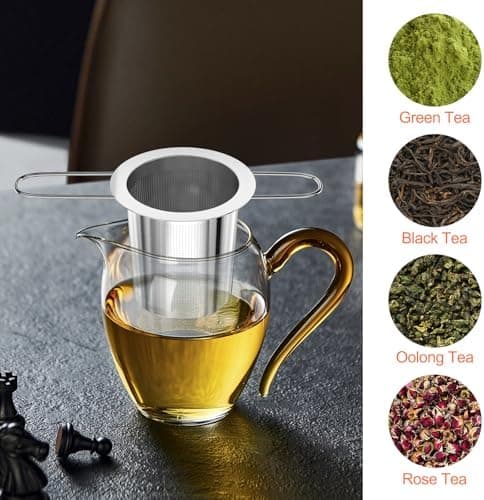 2 Stück Edelstahl 304 Teesieb für Losen Tee mit Klappbarem Griff und Deckel
| Wiederverwendbar Teefilter mit Feinmasche