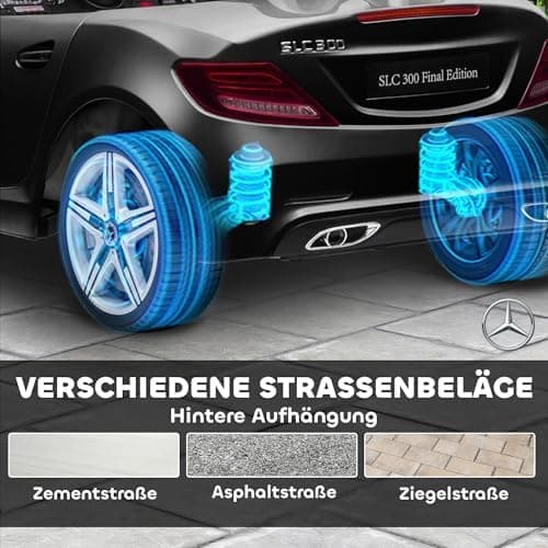 AIYAPLAY Kinder Elektroauto 12V für 3+jährige Kinder mit 2,4 G Fernbedienung und LED-Scheinwerfern