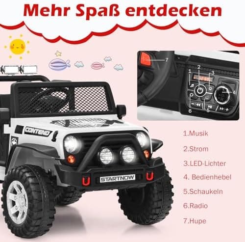 COSTWAY Elektroauto für Kinder Schwarz