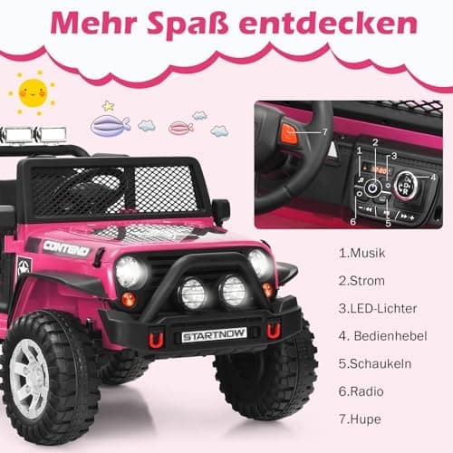 COSTWAY Elektroauto für Kinder Schwarz
