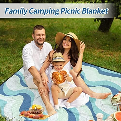 COVACURE Wasserdichte Picknickdecke 200x200 cm XXL – Sandfrei & Waschbar – Outdoor & Camping Isolation – Faltbar & Leich