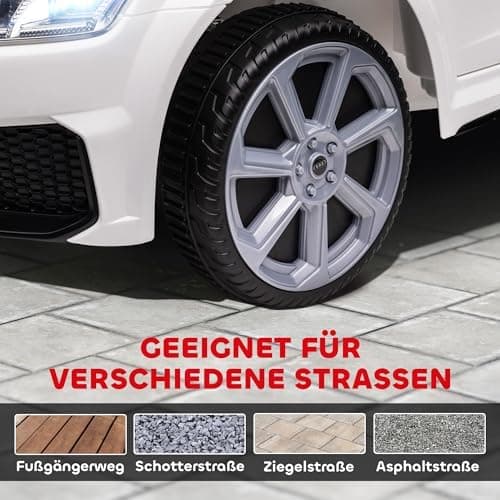 HOMCOM Kinder Elektroauto für 3-5 Jährige mit 2,4 G Fernbedienung, Rot