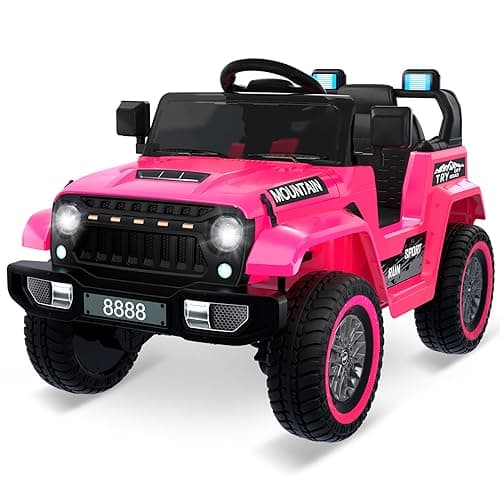 Hausprofi Kinder Elektroauto 12V - Elektroauto für Kinder mit 2,4G Fernbedienung, LED, Bluetooth, Musik - Rot  
Hausprof