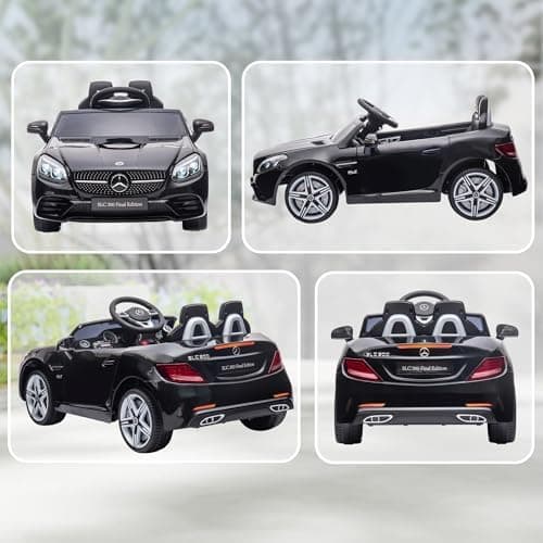 AIYAPLAY Kinder Elektroauto 12V für 3+jährige Kinder mit 2,4 G Fernbedienung und LED-Scheinwerfern