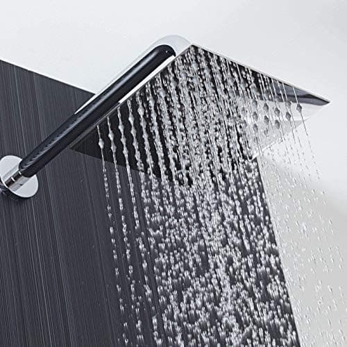 Großer Regenbrause Voolan Quadrat Hochdruck Duschkopf 304 Edelstahl, komfortables Duscherlebnis bei niedrigem Wasserdruc