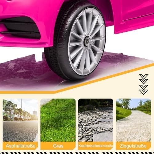 LEADZM Kinder Elektroauto Mercedes Benz CLS 350 - Elektrisch mit MP3, Hupe und LED-Leuchten (CLS Schwarz)