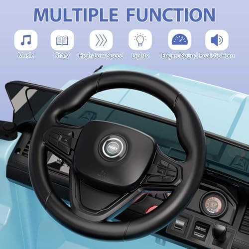 Hausprofi Kinder Elektroauto 12V - Elektroauto für Kinder mit 2,4G Fernbedienung, LED, Bluetooth, Musik - Rot  
Hausprof