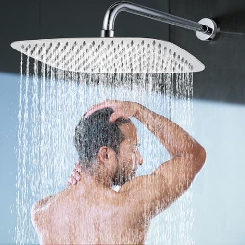 Edelstahl Regendusche Duschkopf Anti-Kalk-Düsen
| Anti-Kalk-Düsen Regendusche Duschkopf Edelstahl
| 40 x 25 cm Edelstah