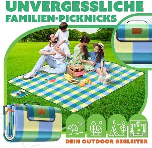 Kesser® Picknickdecke wärmeisoliert für 4-6 Personen - rot, faltbar mit Tragegriff und wasserdichter Unterseite