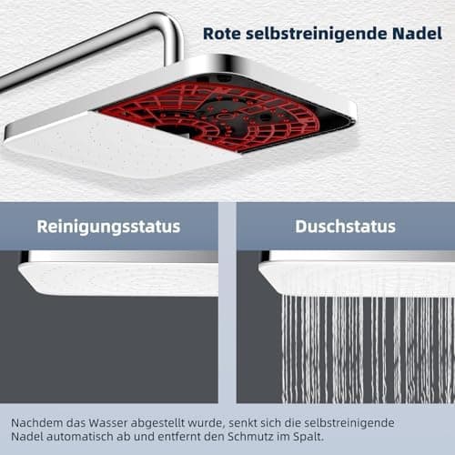 Hibbent Selbstreinigende Regendusche Duschkopf für Fitnessbegeisterte beim Training, Hinterhöfen und im Wellnessbereich,