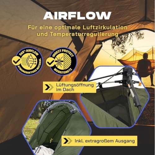 Lumaland Pop Up Zelt Grün | Wasserdicht & Windfest | Ideal für Familie mit 3-4 Personen | Camping, Festival & Reise | Ul