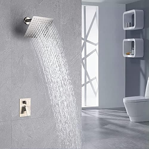 Großer Regenbrause Voolan Quadrat Hochdruck Duschkopf 304 Edelstahl, komfortables Duscherlebnis bei niedrigem Wasserdruc