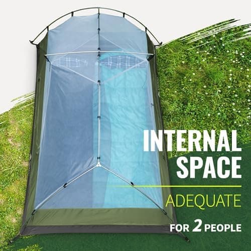 Forceatt 2-3 Personen Zelt, Wasserdicht & Winddicht, 2-Door Ultraleichte Rucksack Zelt für Camping und Outdooraktivitäte