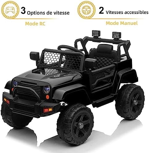 LEADZM Kinder Elektroauto - Elektroauto für Kinder 12V, 4 Eva Räder, Fernbedienung, Kindersicherheit, Kinderauto Kinderf