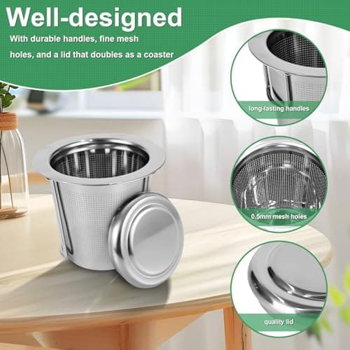 Teesieb Edelstahl 2 Stück Klappgriff.passibeltee
| Teesieb für Tasse Edelstahl 2 Stück Klappgriff Losenteesieb
| Teefil