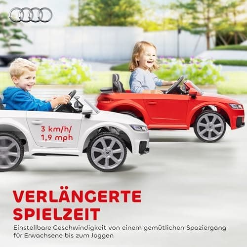 HOMCOM Kinder Elektroauto für 3-5 Jährige mit 2,4 G Fernbedienung, Rot