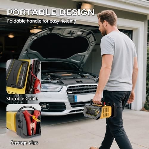 Haisito 12V/24V 10A LiFePO4 ErhaltungsladegerätAuto mit LCD-Temperaturkompensation