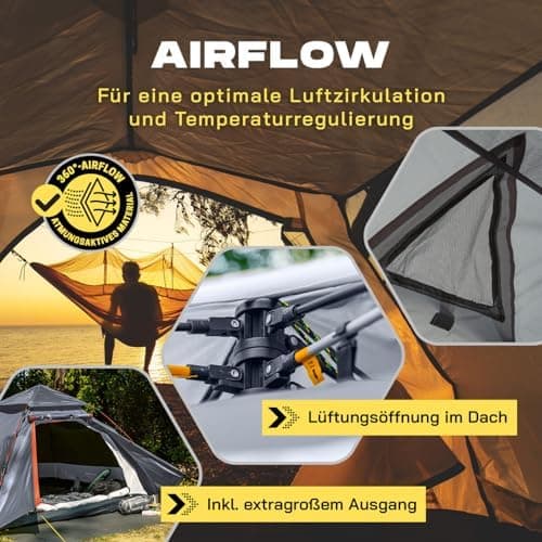 Lumaland Pop Up Camping Zelt 2-3 Personen | 4 Jahreszeiten Igluzelt Leicht, Wasserdicht & Robust | Outdoor Trekking & Fe