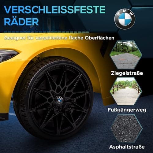 AIYAPLAY Kinder Elektroauto für 3-5 Jahre Kinder - 12V 2,4 GHz Fernbedienung mit Hupe, LED, Musik & Sanftstart - Rot