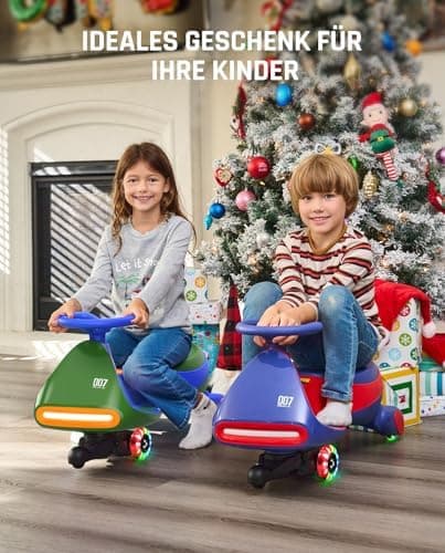 FanttikRide N7 Pro Kinder Elektroauto - Elektrisches Rutschauto für 3-7Jährige - Bluetooth, Pedal, Typ-C Aufladung, Leuc