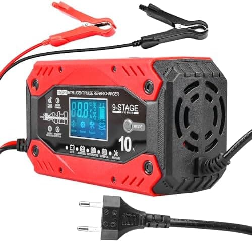 10A Autobatterie Ladegerät 12V/24V Smart vollautomatisch Temperaturangepasst für Batterien von Autos und Motorrädern

10