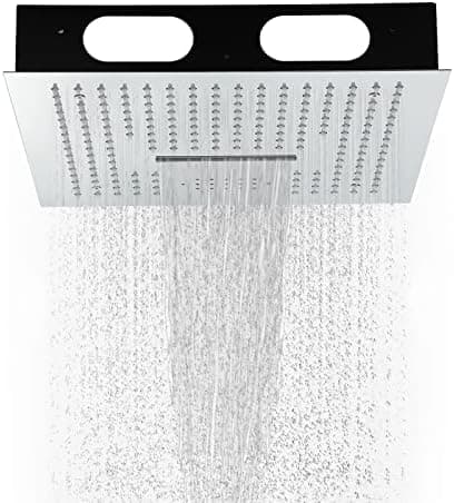 21 Zoll Einbau-Duschkopf Regendusche, Kopfbrause Regendusche Mit 2 Funktions-Wasserauslass (Regen, Wasserfall), 40 * 40c