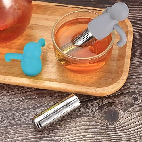2 Stück Teesieb Teefilter, edelstahlverstärkt für Tassen und Teekannen, mit Reinigungsbürsten,современный фильтр для чая