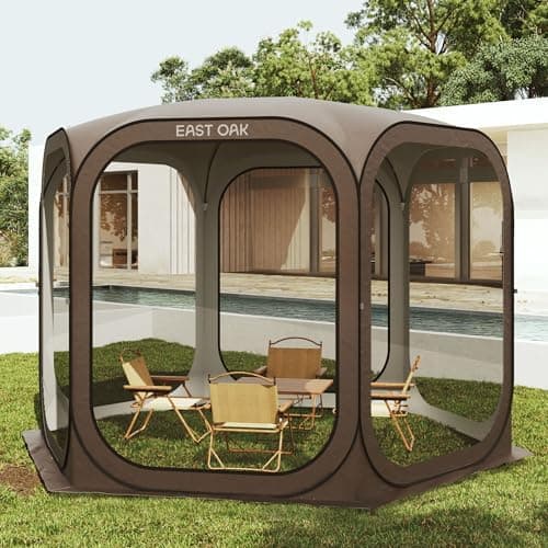 EAST OAK Pop Up Zelt 2-3 Personen - ideal für Familie, Camping und Garten - Wasserdicht, UV-Schutz, 360° Belüftung, Anti