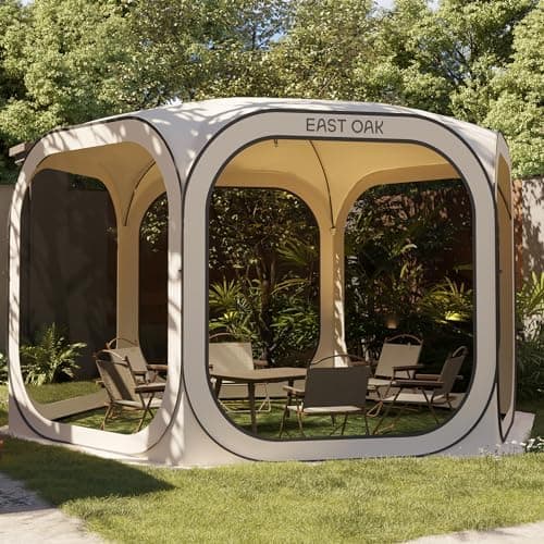 EAST OAK Pop Up Zelt 2-3 Personen - ideal für Familie, Camping und Garten - Wasserdicht, UV-Schutz, 360° Belüftung, Anti