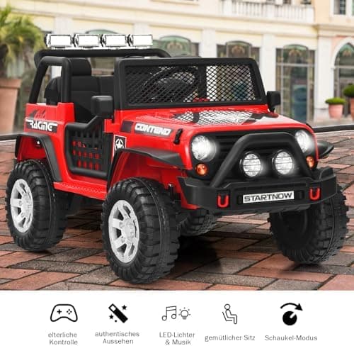 COSTWAY Elektroauto für Kinder Schwarz