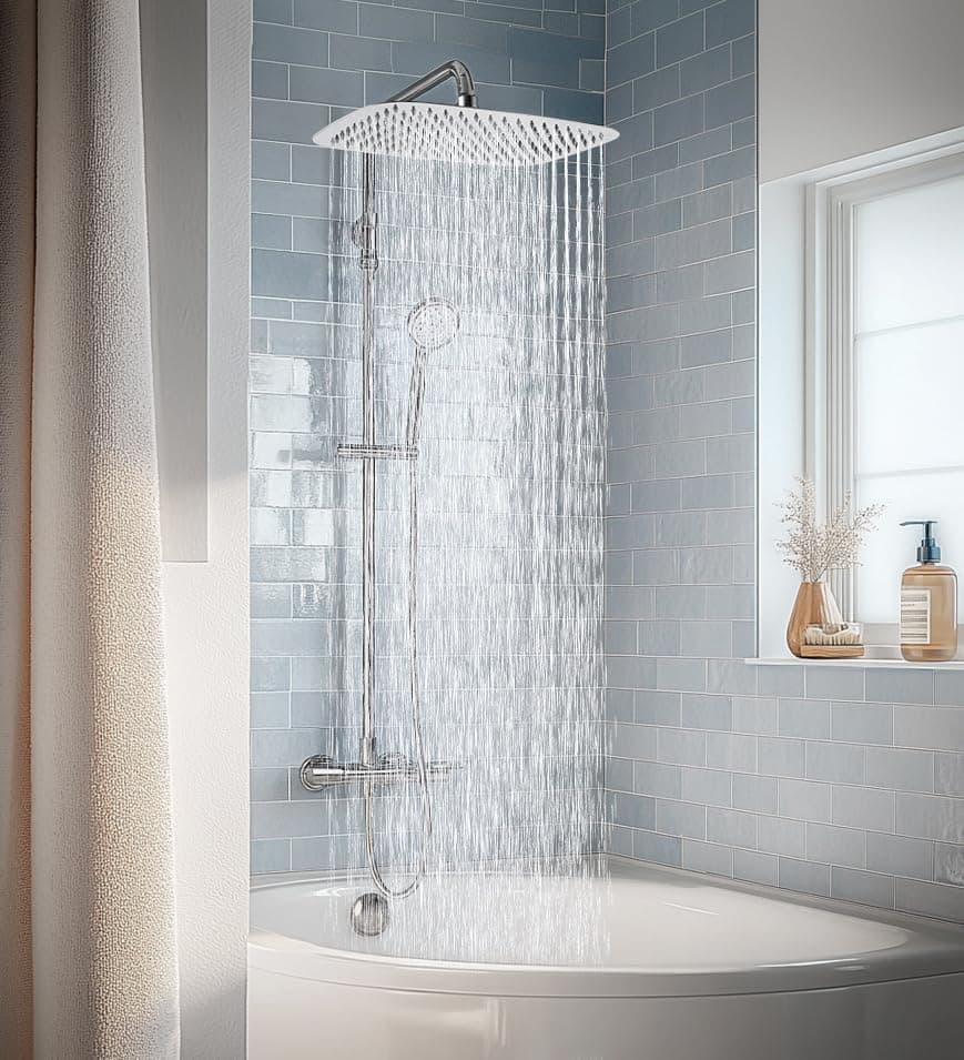 Edelstahl Regendusche Duschkopf Anti-Kalk-Düsen
| Anti-Kalk-Düsen Regendusche Duschkopf Edelstahl
| 40 x 25 cm Edelstah
