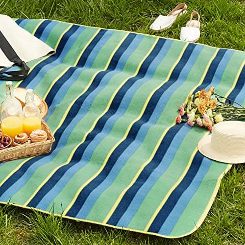 Amazon Basics Picknickdecke für Küche mit wasserdichter Unterseite, Dunkelblau, 200 x 200 cm  
Amazon Basics Picknickdec