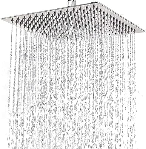 Regenduschkopf Duschkopf 12 Zoll Selbstreinigend Quadratisch Edelstahl 30x30cm Chrom